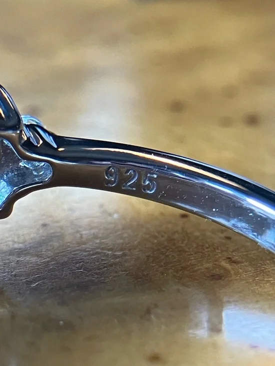 Natural Aquamarine Blue Topaz Sterling Silver Ring Size 10 - Picture 8 of 11